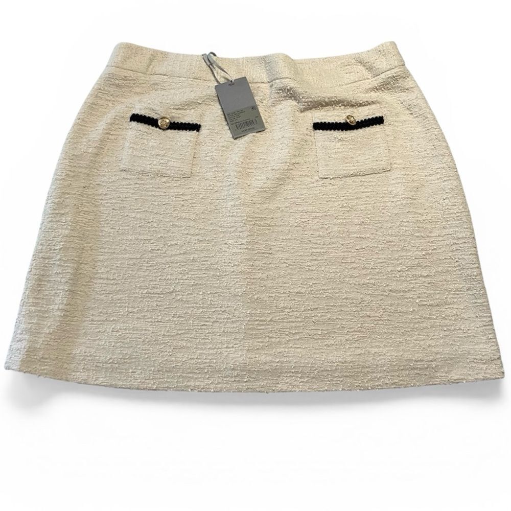 Preston & York NWT XXL Cream Skirt with Black Details